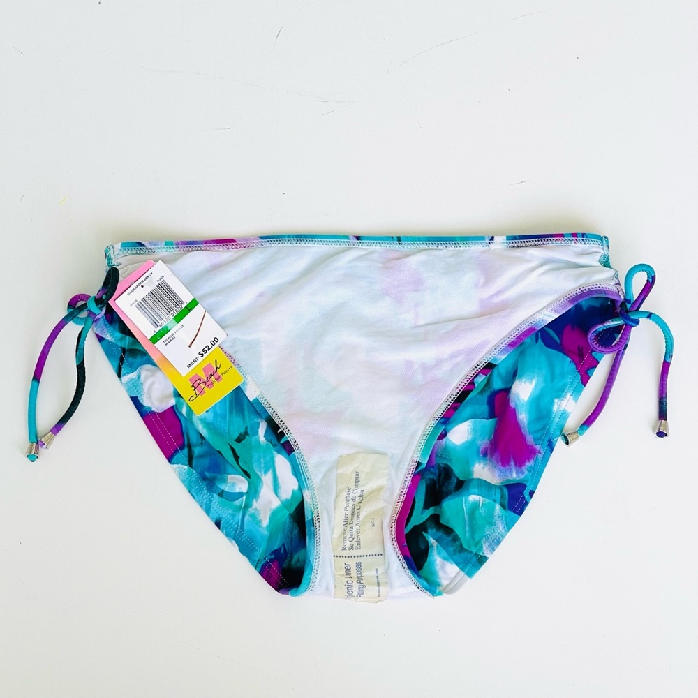 Maidenform Swimwear Hi-Waist Bikini Bottom Vibrant Multicolor Stretch Scrunch - Picture 5 of 9